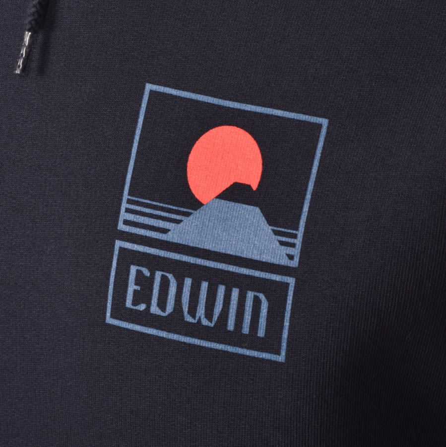 Alternative Image for ProductEdwin Sunset Logo Hoodie Navy3